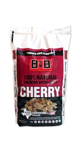 B&B Charcoal Cherry Wood Smoking Chips 180 cu. in. - Case of: 1