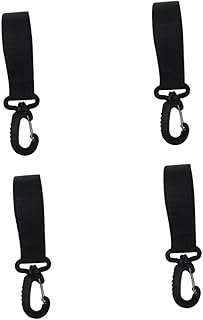 Totority 4 Pares De Gancho De Carrinho De Bebê Bolsas De Fraldas De Bebê Ganchos De Bolsa De Carrinho De Corrida Gancho De Carrinho De Mamãe Gancho De Poliéster Preto 360 Graus Gancho De