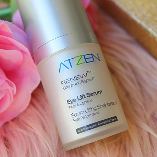 Atzen Renew Eye Lift Serum | Organic Under Eye Cream For Dark Circles And Puffiness | Sun Damaged & Congested Skin | Hyaluronic Acid From Mushrooms | Paraben & Cruelty Free (0.5 Oz) #TOP3