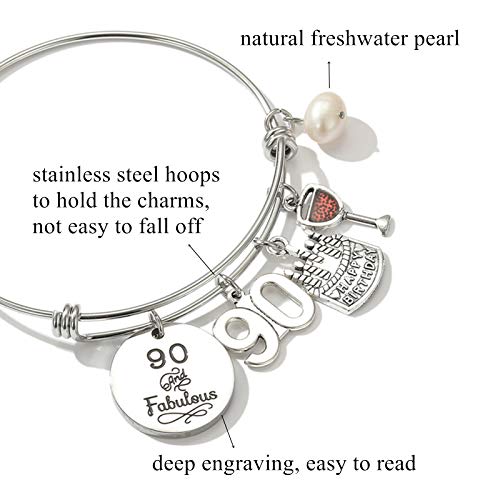 Image of Silver /14k Gold Plated Birthday Bracelet, Natural Healing Crystal Bracelet Gifts for Her Birthday for Daughter Granddaughter Friends Mom Grandma Sister