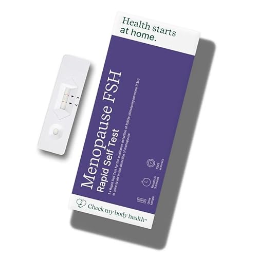 Check My Body Health Menopause Home Test Kit | Detects FSH Levels | at-Home Urine Test | Accurate Results in 3 Minutes | Easy-to-Use