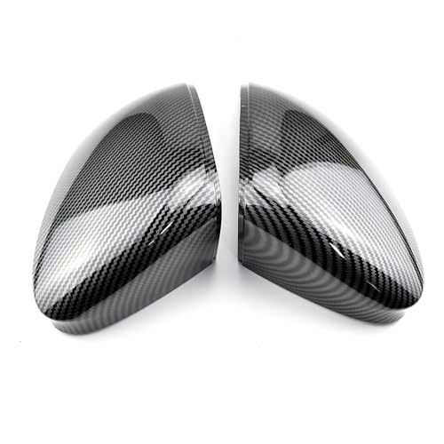 Boîtier Rétroviseur Golf 8 MK8 GTE GTD 2020-2021 Coque Noir Brillant Look Carbone sans Side Assist