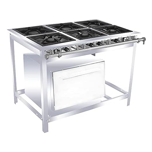 Fogão Industrial Venâncio 6 Bocas 3 Duplas a Gás Baixa Pressão Inox com Forno Ei6d3f