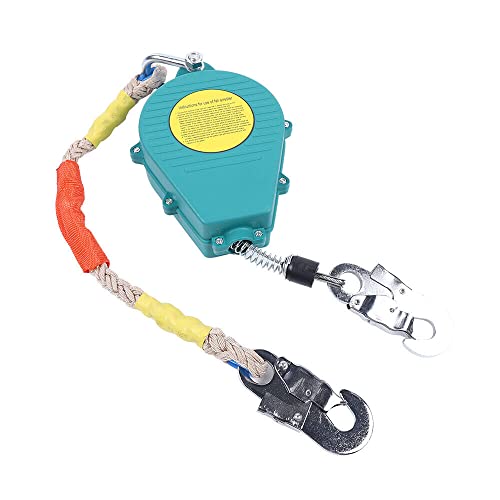 23Ft Self Retracting Lifeline Lanyard Protect Safety Harness Fall Protection，With Alloy Steel Hook & Steel Wire Rope #TOP1