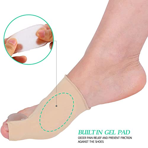 KARELLS Hallux Valgus Correcteur Jour Nuit, Gros Redresseur Orteil, Gros Redresseur Orteil Manchons de Protection pour Amortir Hallux Valgus, Hammer Toe, Soulagement de Douleur, 1 paires