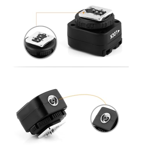 Adaptateur de griffe flash double connexion avec prise synchro PC synchrone