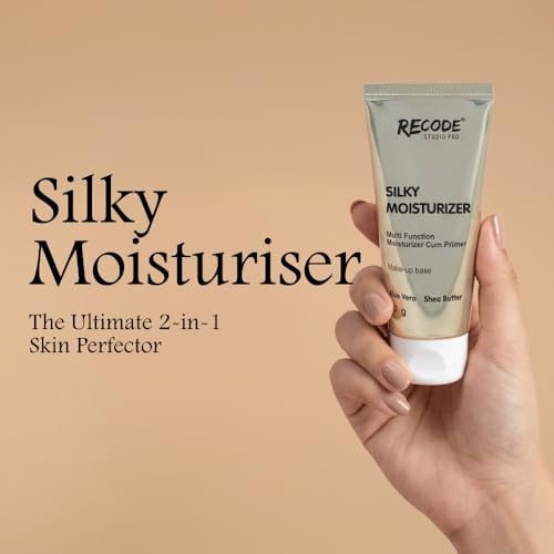 Image of Recode Silky 2 in 1 Moisturizer Cum Primer 60 G|Primer and Moisturizer for Face|Lightweight,Long Lasting,Hydrating|All Skin Types|Makeup Base|Pore Minimizer|Pack of 1