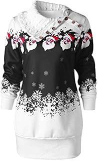 Women Christmas Dress, Forhery Ugly Cowl Neck Xmas Santa Claus Tunic Sweatshirt Jumper