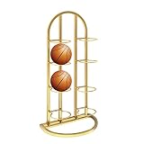 Ballständer Ballregal Ballhalterung regal halter Metall-Basketball-Aufbewahrungsregal Für Sportgeschäfte, Fitnessstudio Zu Hause 4-stöckiger Ballhalter-Organizer Für Volleyball-, Fußball- Und Rugbybäl
