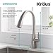 Kraus KPF-1673CHWH Nolen Dual Function Pull, Faucets for Kitchen Sinks, Single-Handle, 16 3/8 Inch, Matte White/Chrome