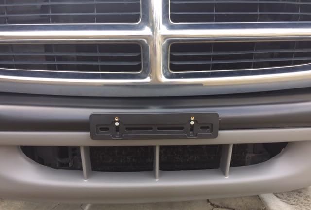 2 Front Bumper License Plate Tag Holder Mount Mounting Relocator Adapter Kit Bracket For Dodge (All Models) Quantity Discount(9.95$ To 6.50$) (Each With 2 Screws 4 Bolts & 4 Built In Nuts) (2 - Foto 9