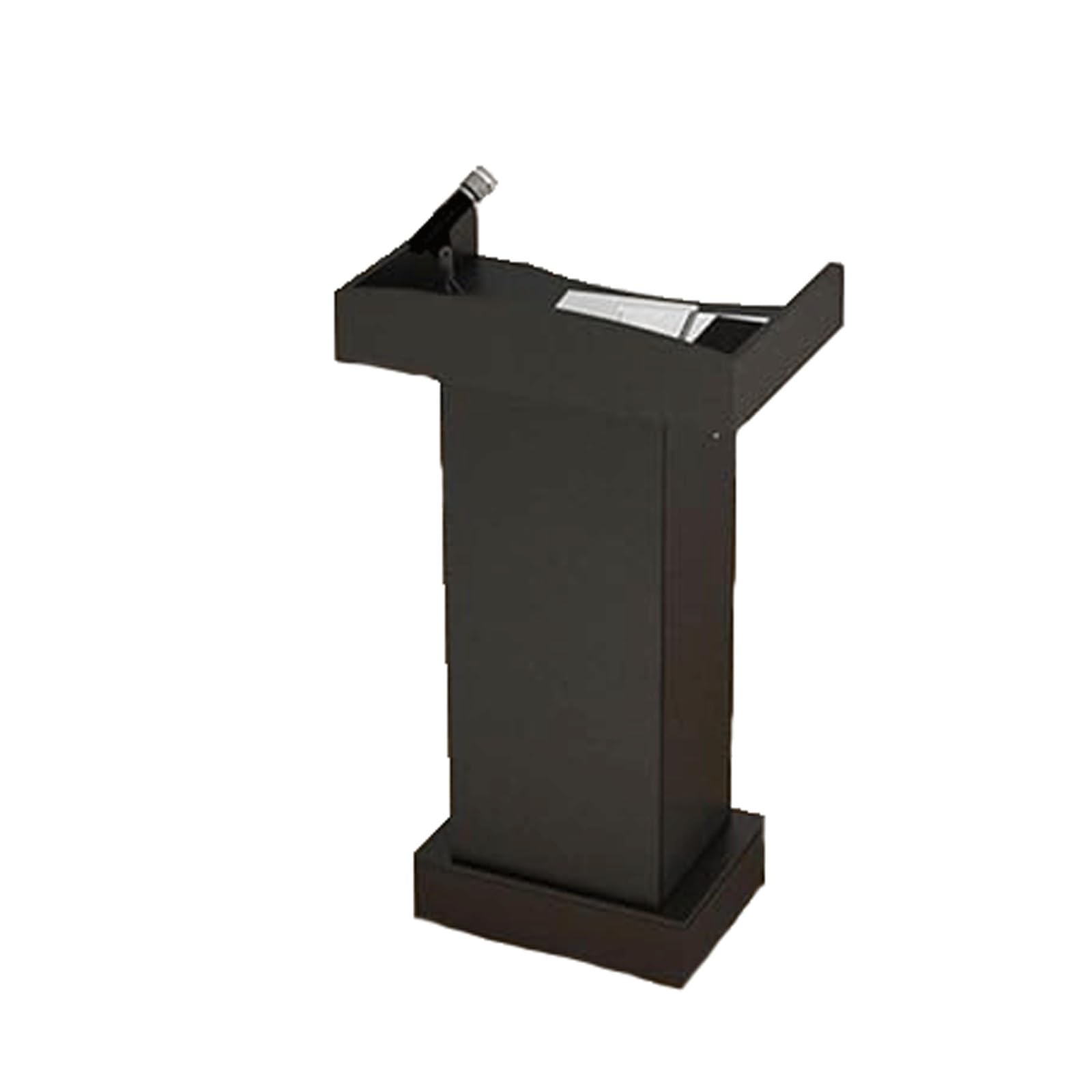 Genérico Atril de pie de Madera Negra para Iglesia, Aula, Oficina, púlpito Robusto con Espacio de Almacenamiento para presentaciones y Eventos.