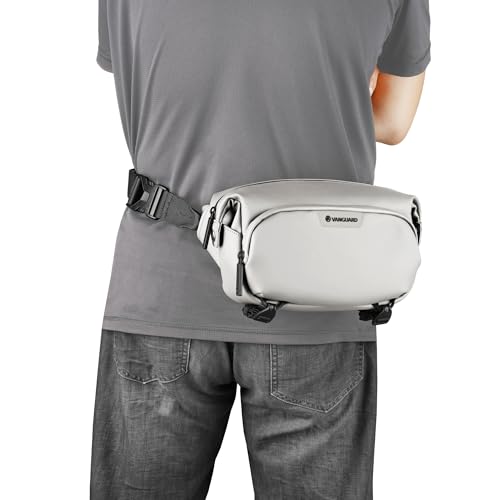 Image of Vanguard VEO Lite W3L Camera & Everyday Waist Pack (Cream) - 3L Capacity, Fits Mirrorless Camera + Accessories, Tripod Strap, Adjustable Wear, Easy-Clean Water-Resistant Design