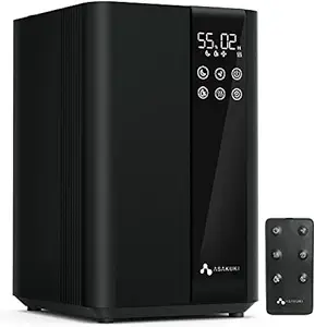 ASAKUKI Humidifiers for Large Room Bedroom Home, 5L Top Fill Cool & Warm Mist Evaporative Humidifier with Humidity Control, Ultrasonic Quiet Air Vaporizer & Essential Oil Diffuser for Whole House