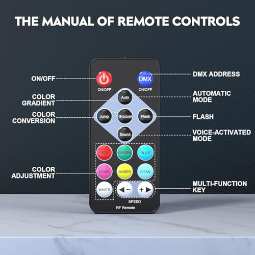 36 LED Stage Lights RGB Par Light DMX Lighting with Remote Stage Uplights for Events Music Dances Shows Party Wedding Church School Christmas Club - Image 6