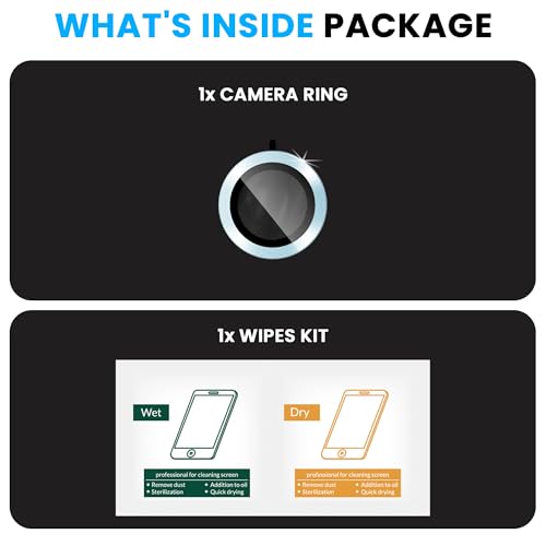 Image of FIRST MART Blue Camera Ring Guard Protector for Motorola Edge 70 Fusion | Tempered Glass with Metal Alloy Rings, HD Clear, Scratch Resistant, Case-Friendly | Pack of 1