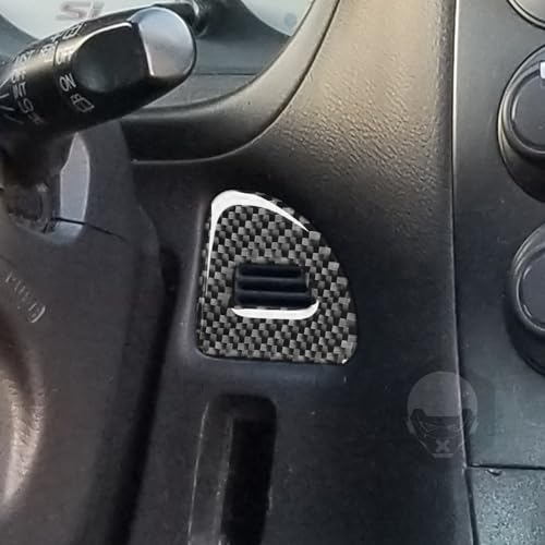 Real Premium Carbon Fiber Compatible with Honda Civic Si 2001 2002 2003 2004 2005 Accessories Car Lgnition Starter Panel Cover Sticker Decal Interior Trim