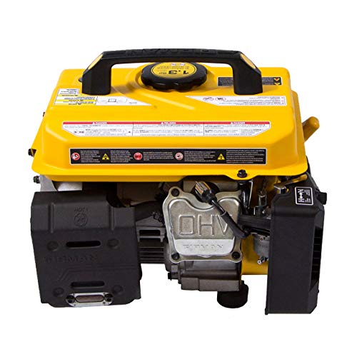 Firman P01001 1300/1050 Watt Recoil Start Gas Portable Generator CARB and cETL Cert, Black