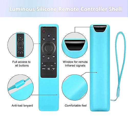 Universal Remote Control Replacement for All Samsung TV, with Samsung TV Luminous Silicone Remote Case, Compatible with Samsung 4K Ultra HD LED LCD QLED UHD TVs