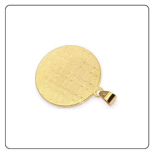 Fashion Plated 18K Gold Allah Pendant Round Necklace,22" Box Chain4