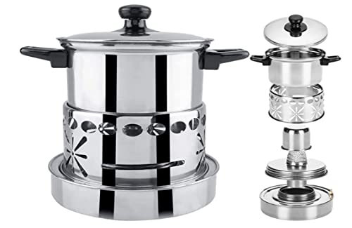 Fondue Brenner Edelstahl, Alkoholherd Edelstahl-Hot-Pot-Utensilien...