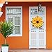MinimalistXS Sunflower Wreaths for Front Door 15.75inch Burlap Wreath with Yellow Sunflower for Wall Window Hanging Decor Front Door Farmhouse (Yellow)