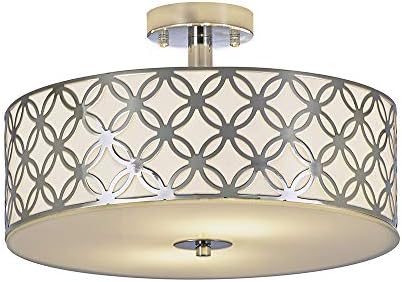 Popity home Double Drum Chandelier Flush Mount Ceiling Lights,Diameter 16 Inch 2 Lights