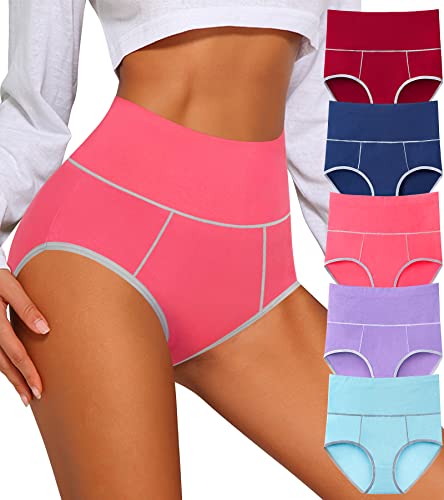Annenmy Underwear For Womens Cotton High Waisted Panties Moisture Wicking Teen Briefs Plus Size & Regular #TOP16