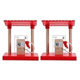 Extensibilité : peut être combiné avec d'autres voies ferrées pour étendre les scènes de jeu et les méthodes de jeu, station-service, accessoires de train en bois