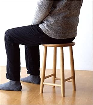 Amazon.co.jp: スツール 天然木 無垢材 おしゃれ オーク 木製