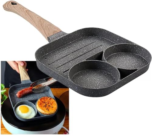 VITX Frigideira Antiaderente 3 em 1 Para Ovos Omelete Hamburguer Pratica e Eficiente Muito Facil Par