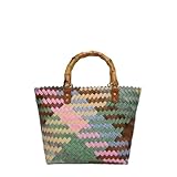 [Queeninget] ルかごバッグ手編みバッグお出かけお花見旅行海辺大容量 [並行輸入品]