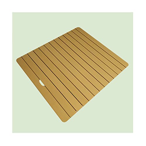 Alfombrilla de baño de bambú para el hogar, rejilla de madera, alfombrilla de baño con revestimiento resistente al agua para bañera, spa, uso al aire libre