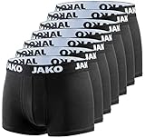 JAKO Herren Boxershort 7er Pack Funktionsunterhose - Black-White Edition - Gr. XL Schwarz/Weiß