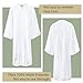 IvyRobes Adults Matte Choir Robes for Church Baptism Judge Graduation Gown Confirmation Officiant Pastor Costume X-Large White 54