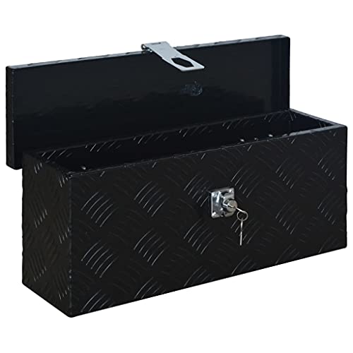 Foto von vidaXL Aluminiumkiste 485 x 140 x 200 mm Schwarz