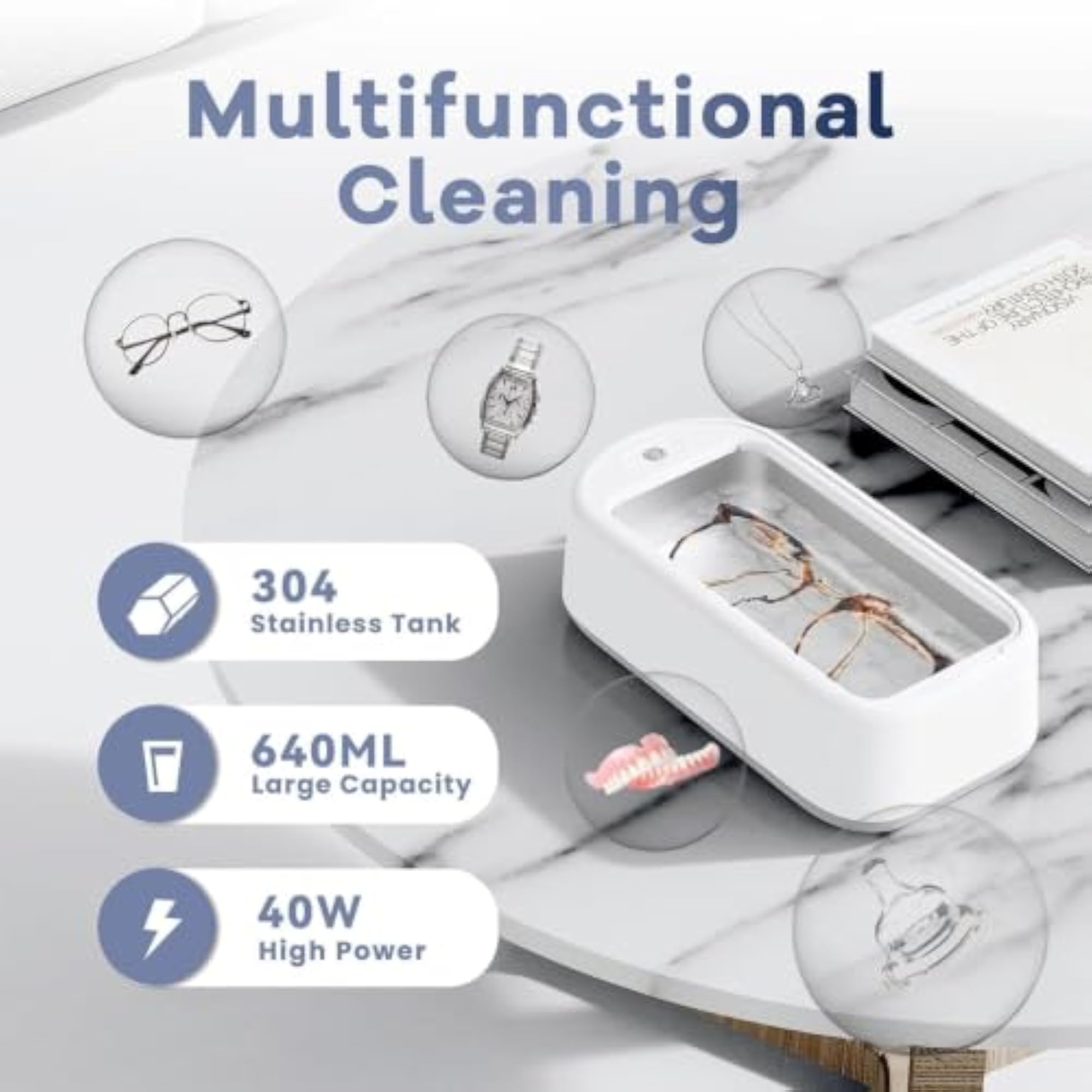 Ultra Sonic Jewellery Cleaner, Portable USB Cleaning Machine