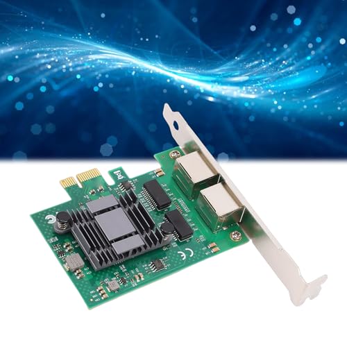Gigabit Ethernet Network Adapter Card, Dual Port PCI Express Network Card con modo de ahorro de energía y sincronización precisa de tiempo, para máquinas de control de servidores miniatura 2