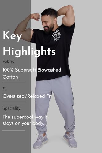 Image of FUAARK Grow Oversized Sports and Gym T-Shirt for Men