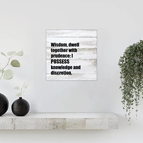 Décoration murale en bois de qualité avec message de sagesse durable