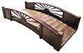 SamsGazebos Sunburst Wood Garden Bridge, 6', Brown