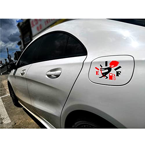 Image of 5.5 inch Reflective Funny Stickers, High Gas Consumption Decal, Angry Boy Adjusting Fuel Gauge, Empty Fuel Gage Stickers for Cars, Van, Trucks, Decals for Women Men 1 Pack