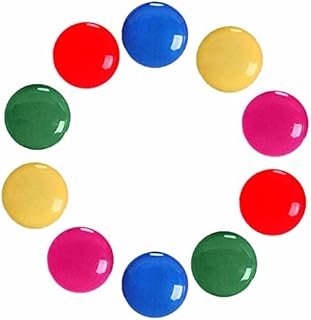 Magnets For Notice Board Strong Round Dots Buttons Magnet For Fridge Pin Board Magnetic Planning Whiteboard Refrigerator DIY Home Office School Stationery Accessories Five Assorted Colors (Pack Of 10)