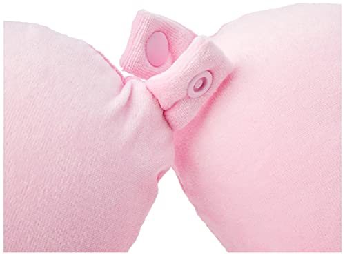 Aidapt Hot Pink Super Soft Velour Luxury Firm Memory Foam Neck Support Cushion (Travelling,TV,Reading) (Eligible for VAT relief in the UK)