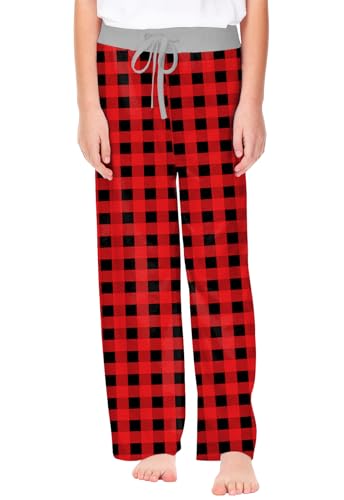 Image of Remimi Girl Boy Plaid Pants Drawstring Summer Casual Loose Bottoms 5-14 Years