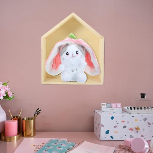 Étagères murales maison bois massif Artibetter 2pcs pour ranger la chambre