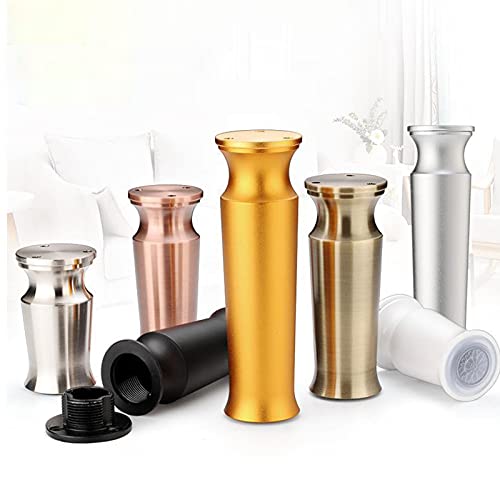 Conjunto de 4 pernas de móveis de metal estilo europeu - Pernas de sofá de liga de alumínio, pernas