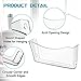 Colarr 6 Pack Expandable Pocket Wall File Holder Plastic Hanging Wall Organizer Space Saving Wallmount File Holder for Office Mail Letter Magazine(Clear)