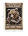 MUYIASER Metal Signs Bear That's What I Do I Read Books And I Know Things Vintage Signs Retro Aluminum Tin Sign for Toilet Washroom Garden Home Bar Cafe Decor 8x12 Inch