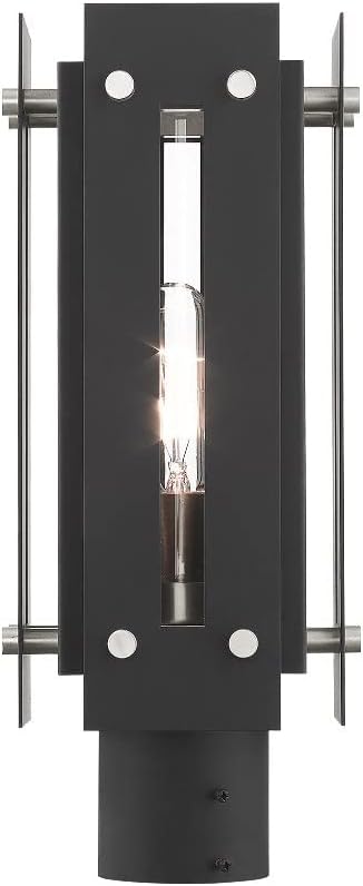Lámpara de Pie Exterior Livex Satin Brass 1 Luz miniatura 5